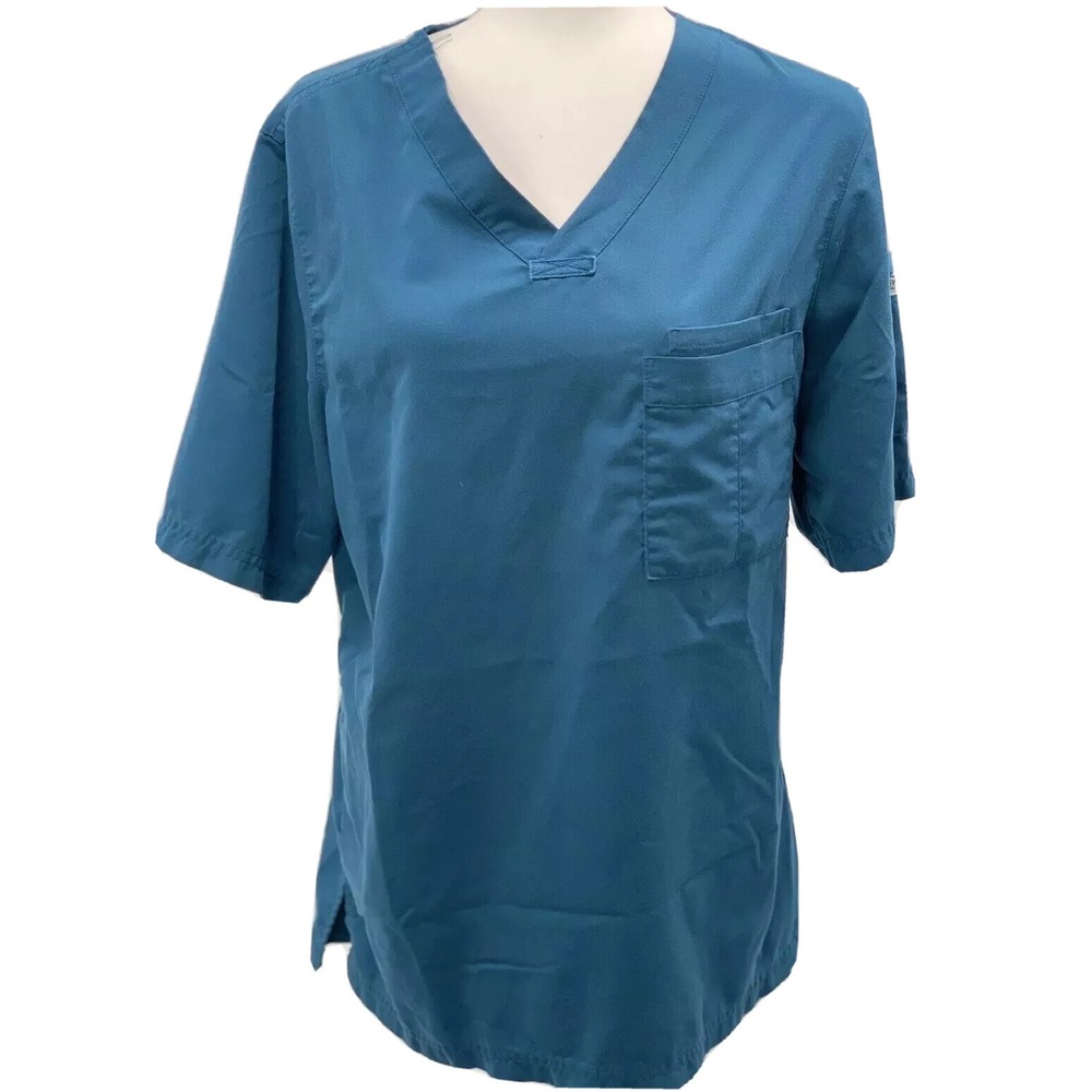 Greys Anatomy Scrub Top Womens Uniform Medical Top Teal Size Small S V Neck